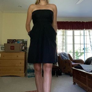 J-Crew Strapless Black Dress